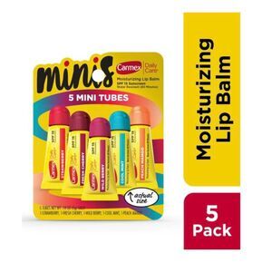 Carmex Daily Care 5 Mini Lip Balm Tubes SPF 15 Multi-Flavor Lip Balm Pack Beauty
